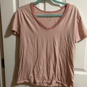 Universal Thread - Pink and White Stripped T- Shirt